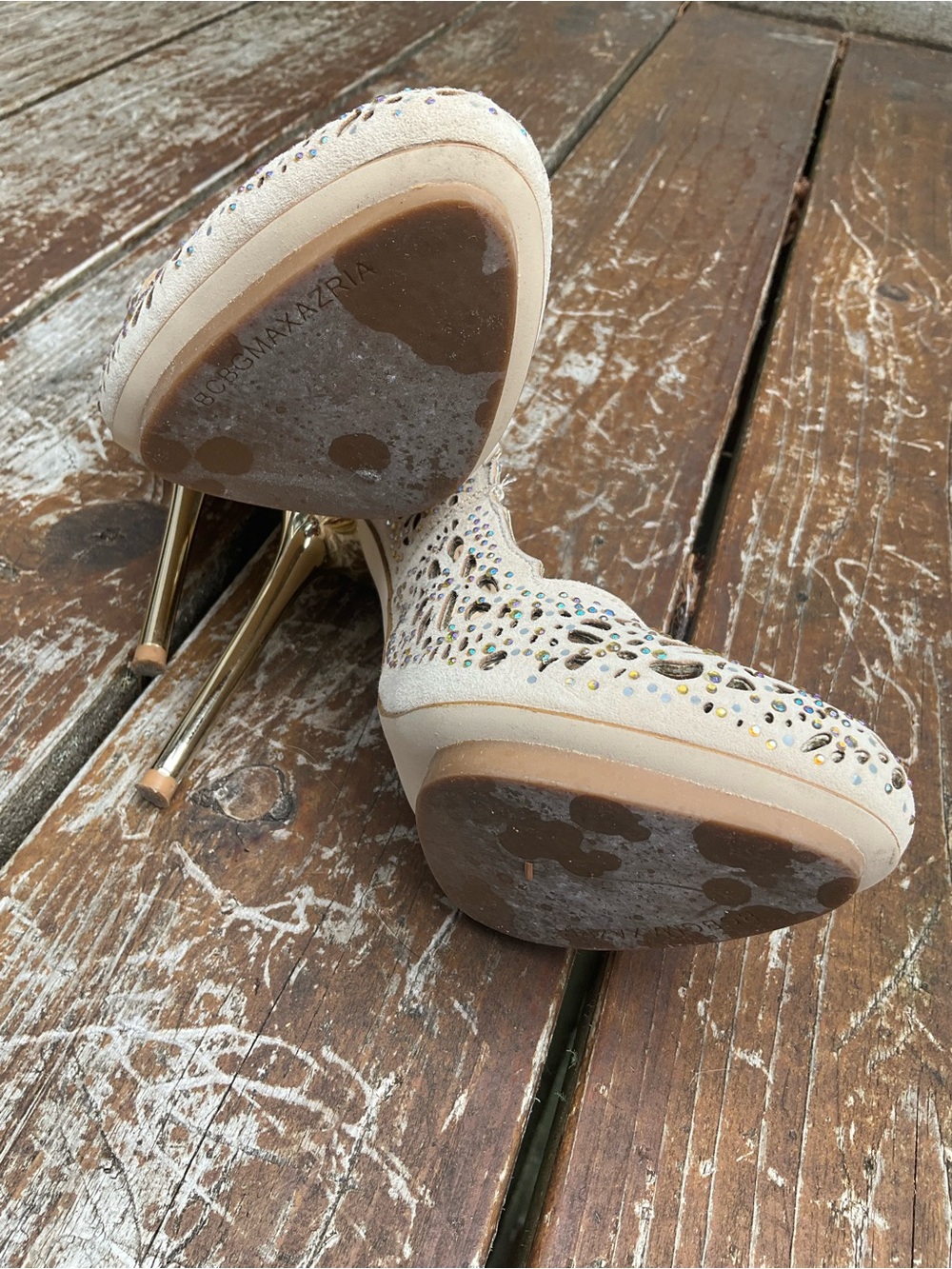 BCBGMaxAzria Rhinestone Heels - Picture 5 of 9